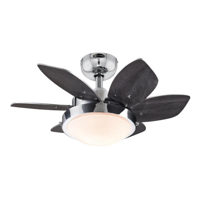 Westinghouse Quince 7236600 Ceiling Fan - Chrome, Wengue / Beech/