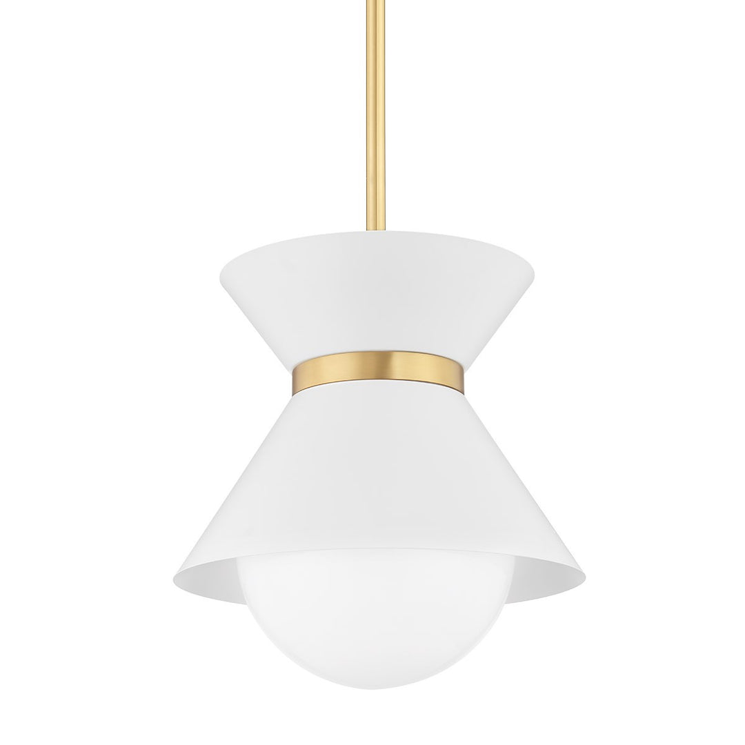 Troy Scout F8620-SWH/PBR Pendant Light - Soft White/Patina Brass