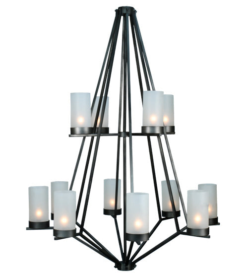 Meyda Tiffany Galen 115096 Chandelier Light - Smoke/Frosted Glass
