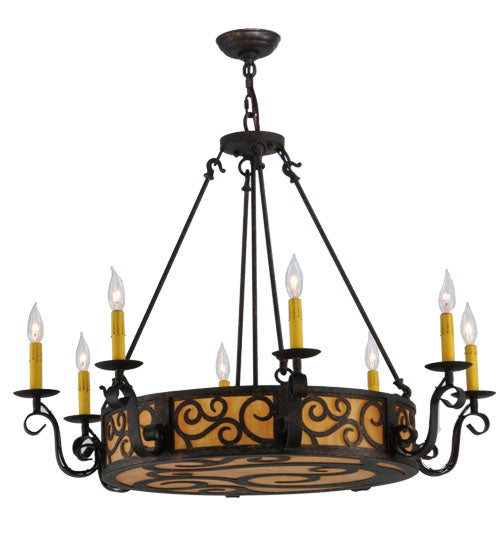 Meyda Tiffany Delano 115165 Chandelier Light - Rust