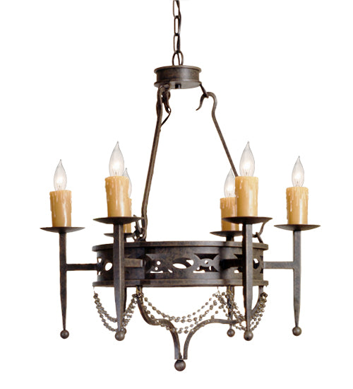Meyda Tiffany Jasmine 115171 Chandelier Light - French Bronzed,Crystal