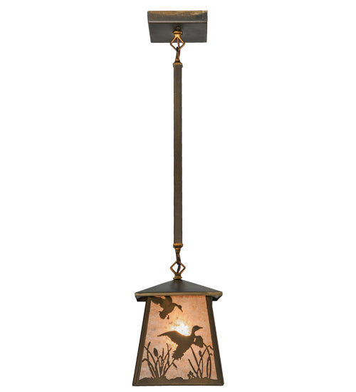 Meyda Tiffany Lighting 115324 Ducks In Flight One Light Pendant Outdoor Copper/Antique/Verde