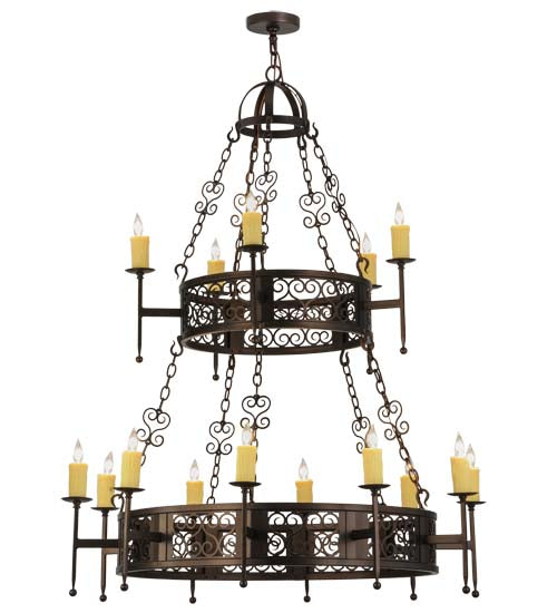 Meyda Tiffany Toscano 115334 Chandelier Light - Mahogany Bronze