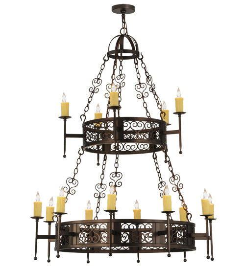 Meyda Tiffany Toscano 115334 Chandelier Light - Mahogany Bronze