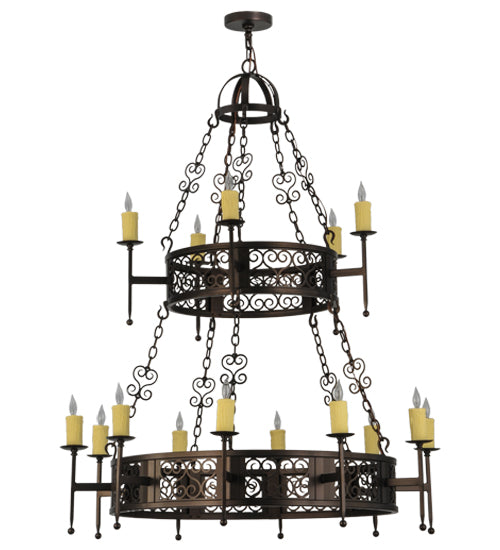 Meyda Tiffany Toscano 115334 Chandelier Light - Mahogany Bronze