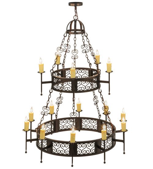 Meyda Tiffany Toscano 115334 Chandelier Light - Mahogany Bronze