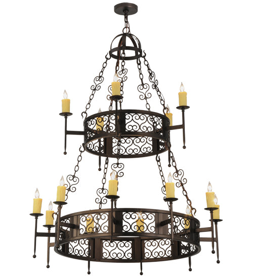 Meyda Tiffany Toscano 115334 Chandelier Light - Mahogany Bronze