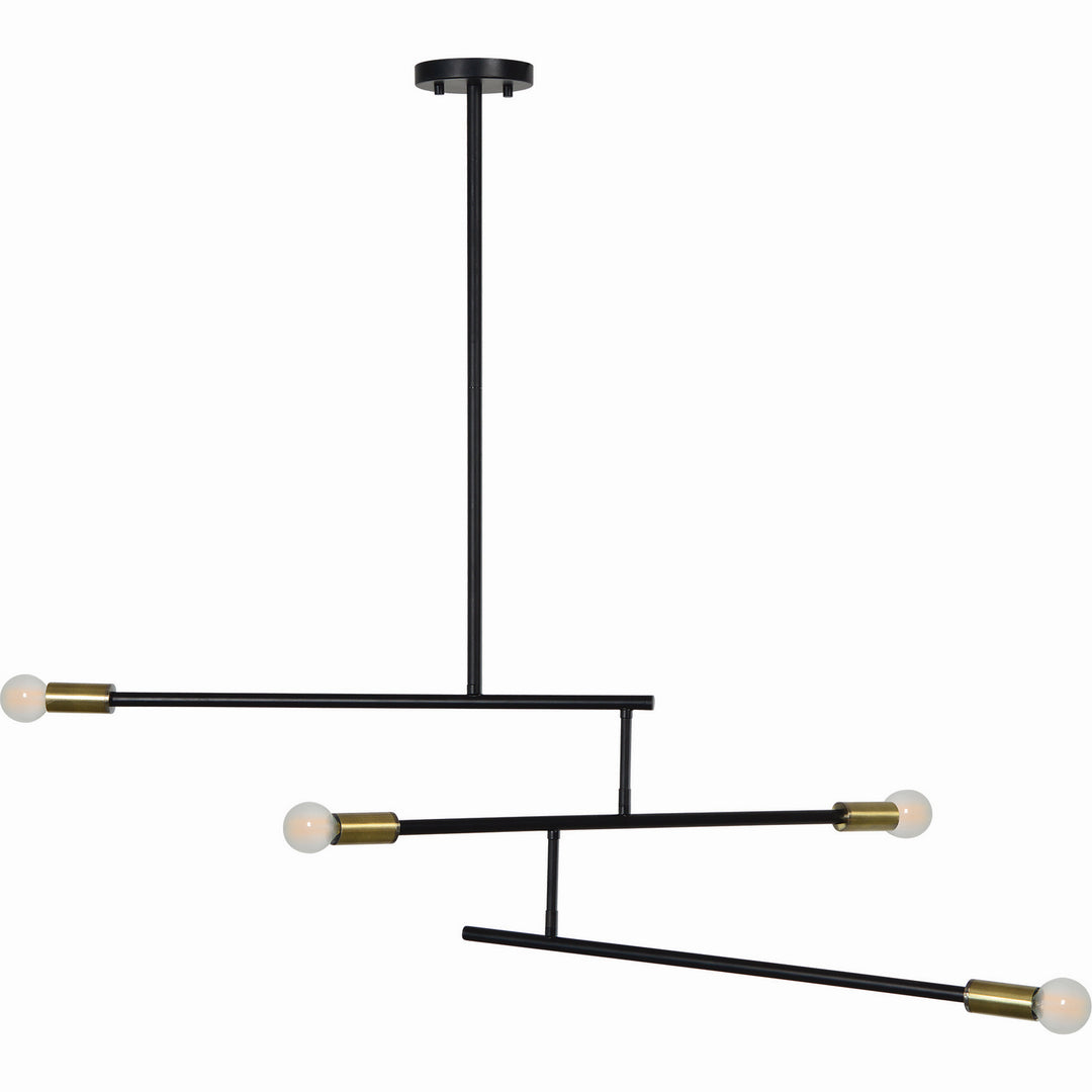 Renwil Tara LPC4255 Chandelier Light - Matte Black, Antique Brass