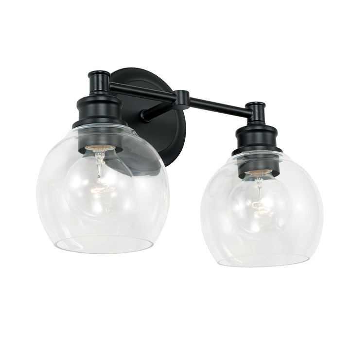 Capital Mid Century 121121MB-426 Bath Vanity Light 15 in. wide - Matte Black