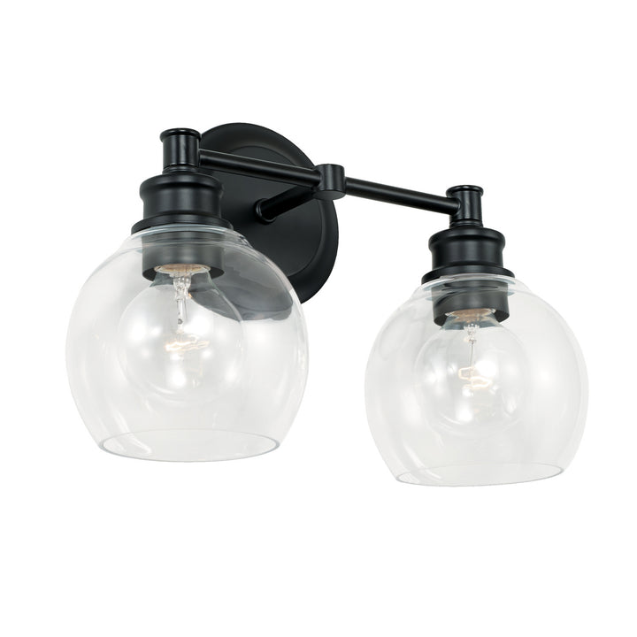 Capital Mid Century 121121MB-426 Bath Vanity Light 15 in. wide - Matte Black