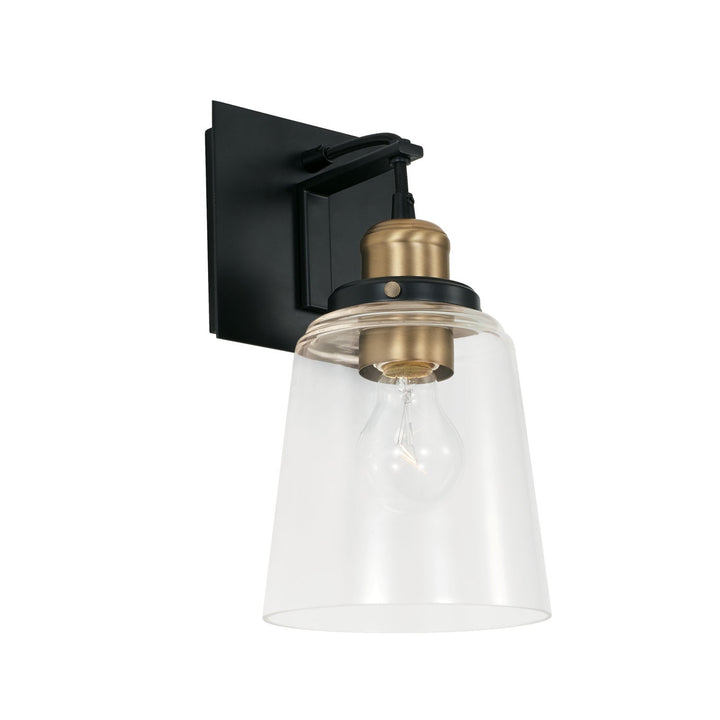 Capital Fallon 3711AB-135 Wall Sconce Light - Aged Brass and Black