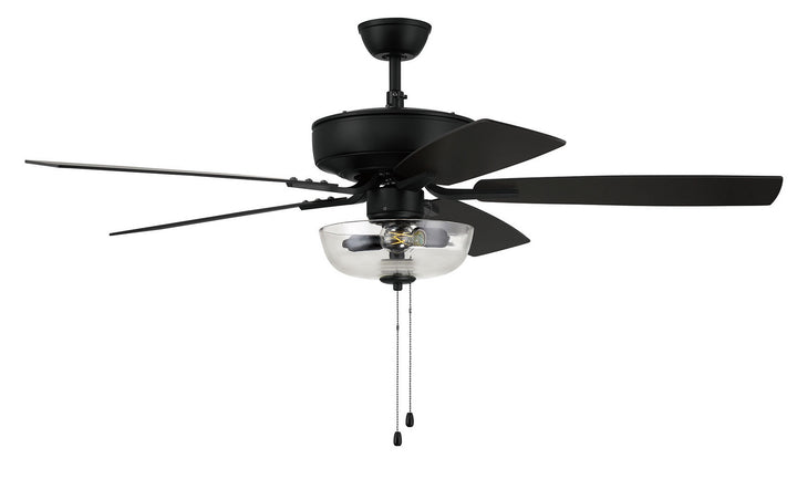 Craftmade Pro Plus 101 P101FB5-52FBGW Ceiling Fan 52 - Flat Black, Flat Black/Greywood/