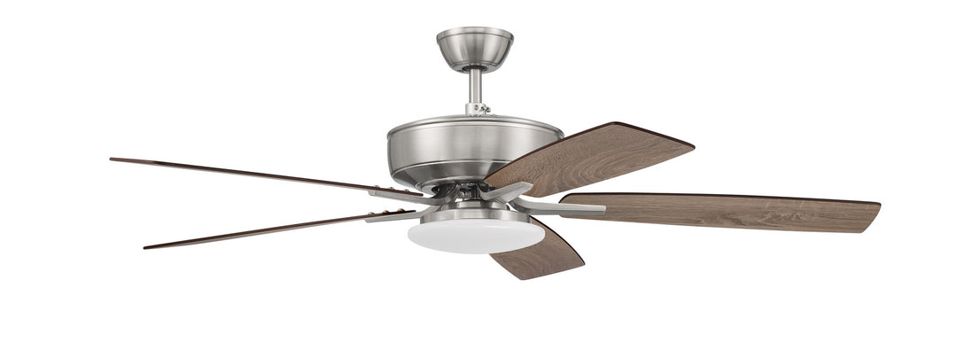 Craftmade Pro Plus 112 P112BNK5-52DWGWN Ceiling Fan 52 - Brushed Polished Nickel, Driftwood/Grey Walnut/