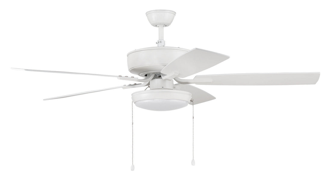 Craftmade Pro Plus 119 P119W5-52WWOK Ceiling Fan 52 - White, White/Washed Oak/