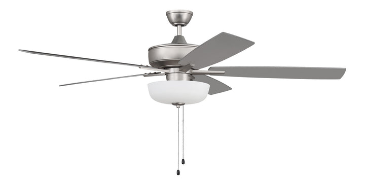 Craftmade Super Pro 111 S111BN5-60BNGW Ceiling Fan 60 - Brushed Satin Nickel, Brushed Nickel/Greywood/