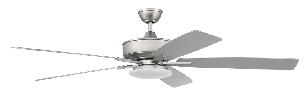 Craftmade Super Pro 112 S112BN5-60BNGW Ceiling Fan 60 - Brushed Satin Nickel, Brushed Nickel/Greywood/