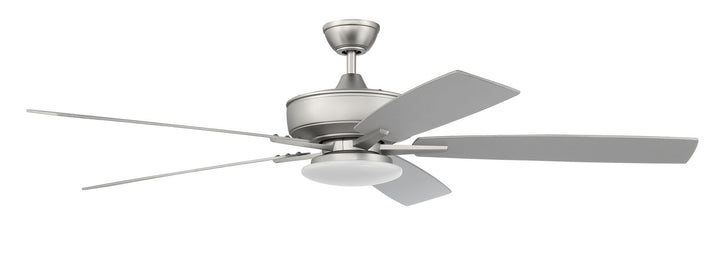 Craftmade Super Pro 112 S112BN5-60BNGW Ceiling Fan 60 - Brushed Satin Nickel, Brushed Nickel/Greywood/