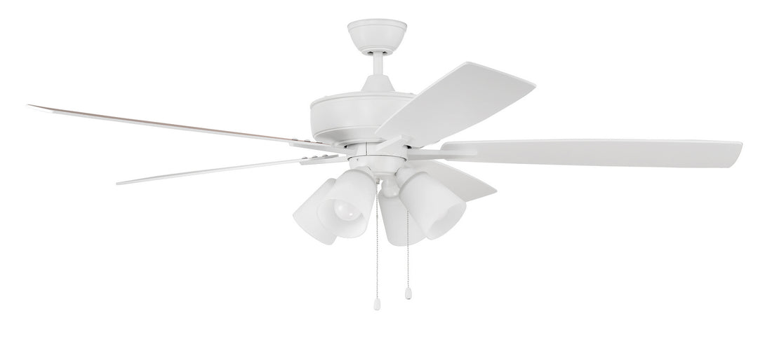 Craftmade Super Pro 114 S114W5-60WWOK Ceiling Fan 60 - White, White/Washed Oak/