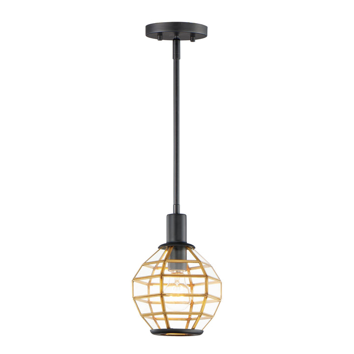 Maxim Heirloom 11541BKBUB Pendant Light - Black / Burnished Brass