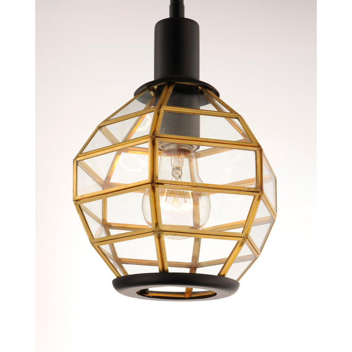 Maxim Heirloom 11541BKBUB Pendant Light - Black / Burnished Brass