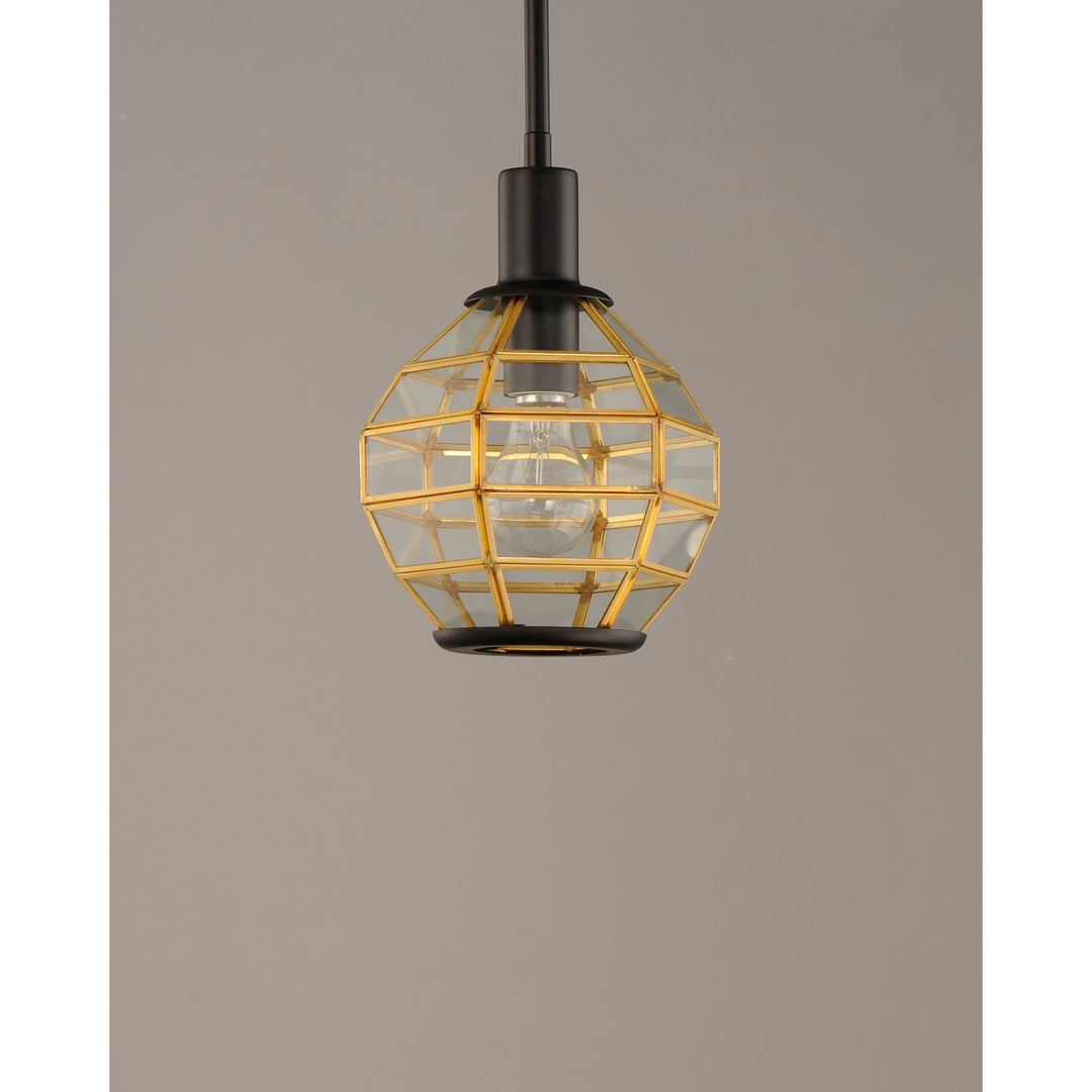 Maxim Heirloom 11541BKBUB Pendant Light - Black / Burnished Brass