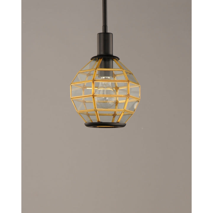 Maxim Heirloom 11541BKBUB Pendant Light - Black / Burnished Brass
