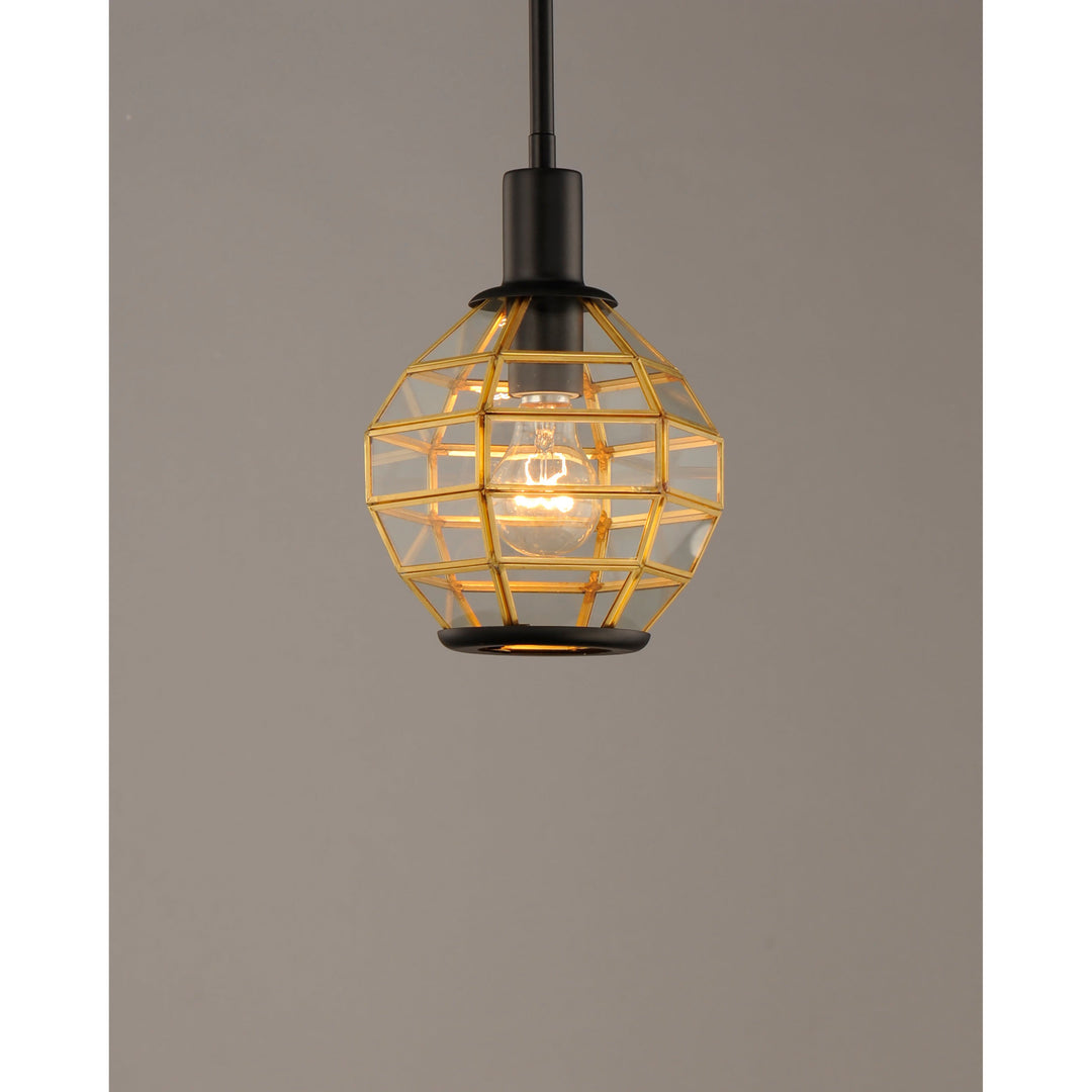Maxim Heirloom 11541BKBUB Pendant Light - Black / Burnished Brass