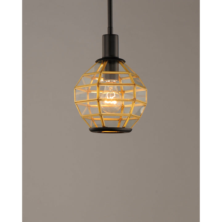 Maxim Heirloom 11541BKBUB Pendant Light - Black / Burnished Brass