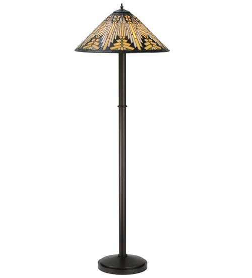 Meyda Tiffany Lighting 115434 Nuevo Three Light Floor Base Lamp Bronze / Dark