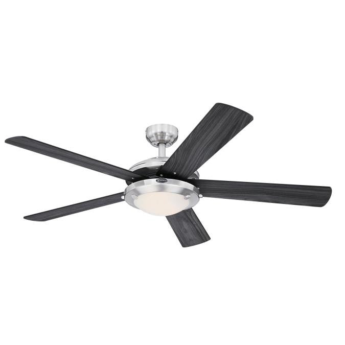 Westinghouse Comet 7305400 Ceiling Fan - Brushed Nickel, Charcoal / Wengue/