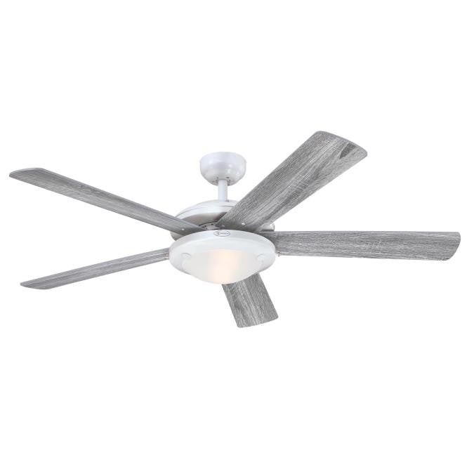 Westinghouse Comet 7305500 Ceiling Fan - White, Rustic Birch / Graphite/