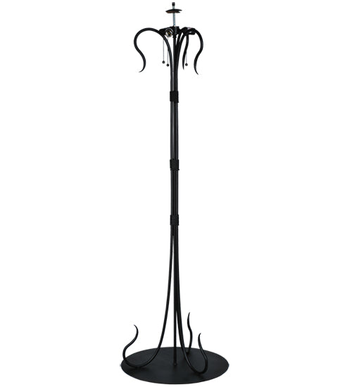 Meyda Tiffany Lighting 115470 Revival Three Light Floor Base Utility Light Black