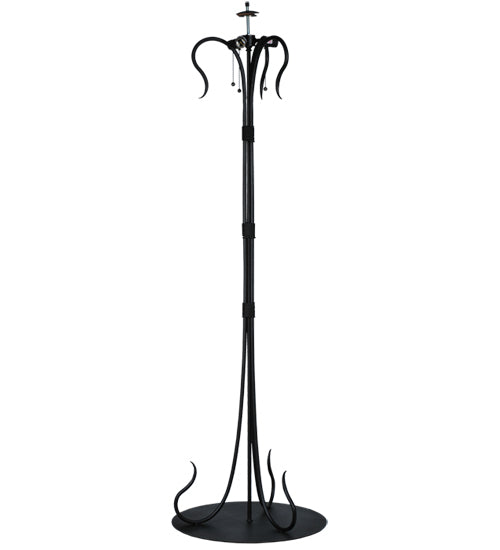 Meyda Tiffany Lighting 115470 Revival Three Light Floor Base Utility Light Black