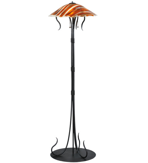 Meyda Tiffany Lighting 115471 Marina Three Light Floor Lamp Lamp Bronze / Dark