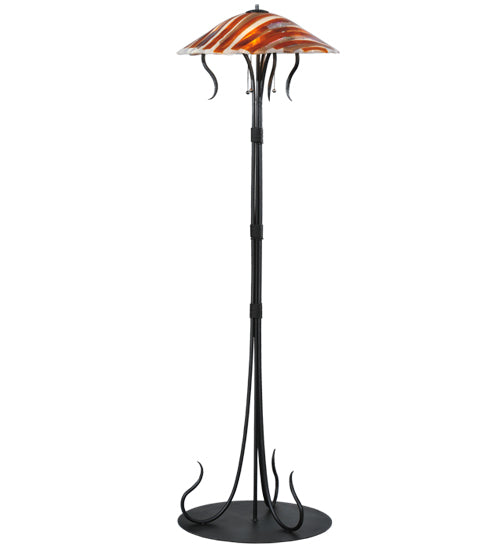 Meyda Tiffany Lighting 115471 Marina Three Light Floor Lamp Lamp Bronze / Dark