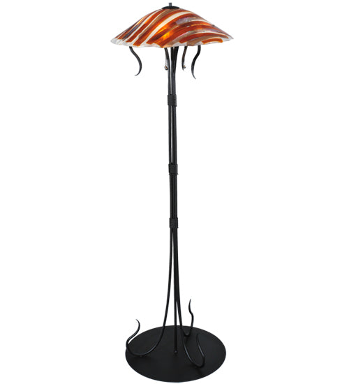 Meyda Tiffany Lighting 115471 Marina Three Light Floor Lamp Lamp Bronze / Dark