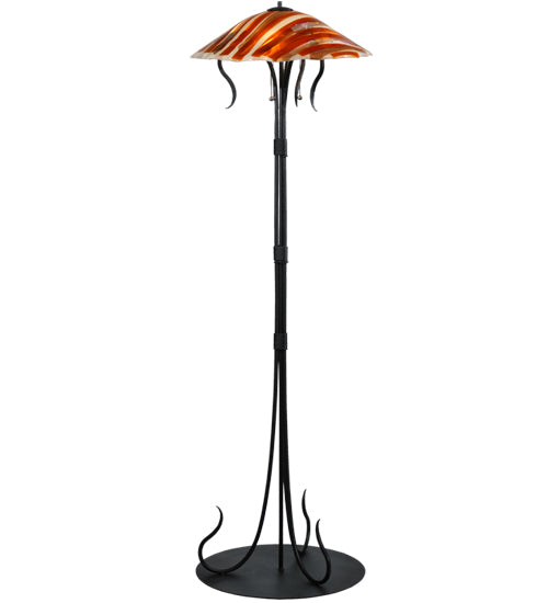 Meyda Tiffany Lighting 115471 Marina Three Light Floor Lamp Lamp Bronze / Dark