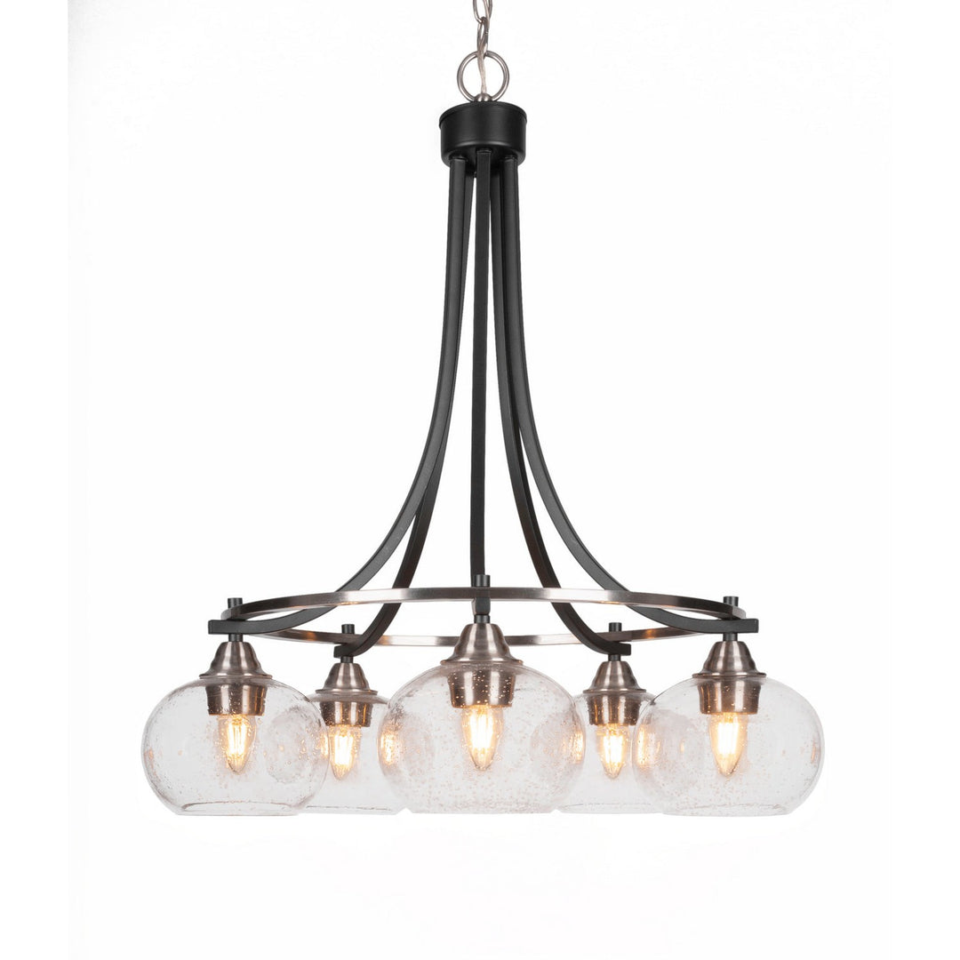 Toltec Paramount 3415-mbbn-202 Chandelier Light - Matte Black & Brushed Nickel