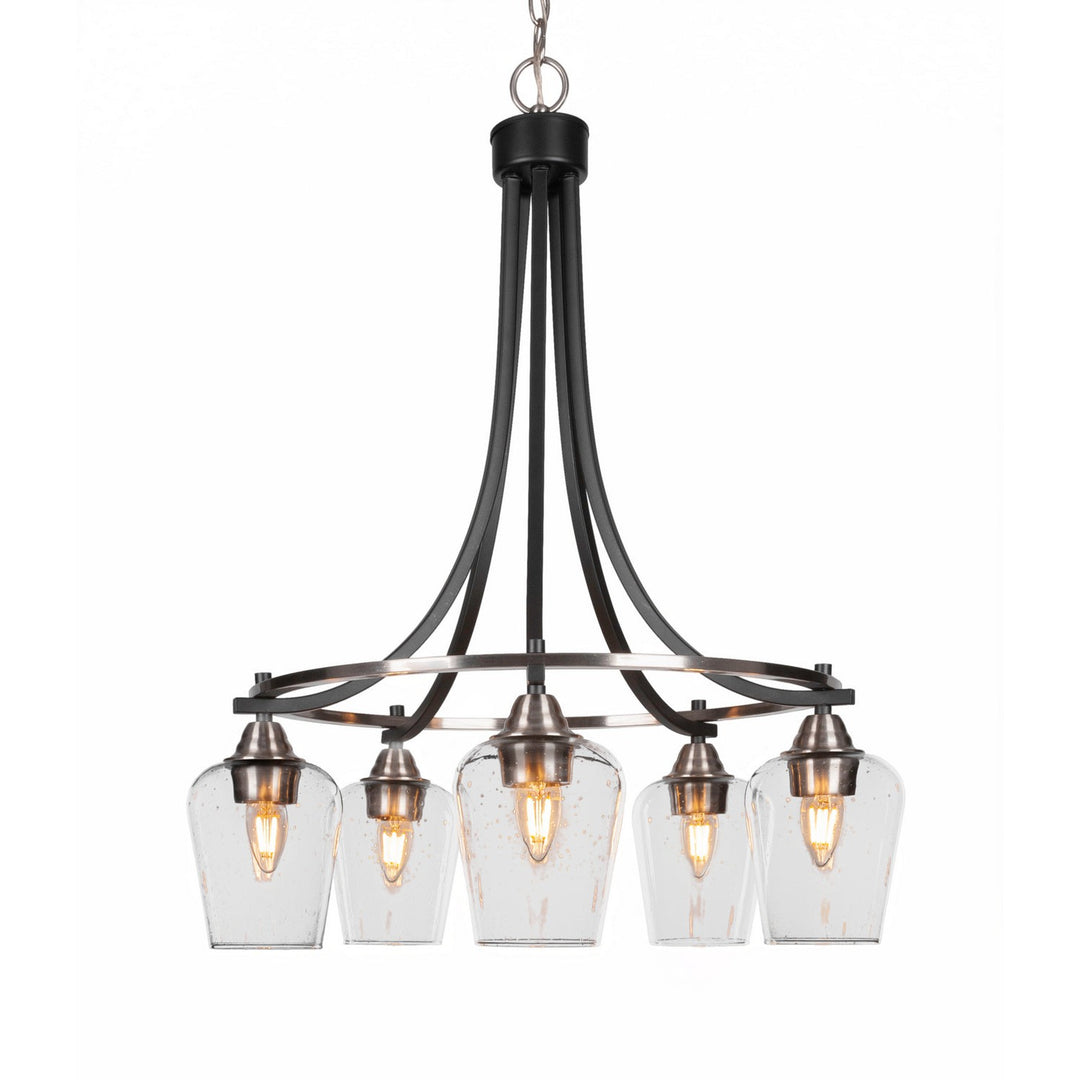 Toltec Paramount 3415-mbbn-210 Chandelier Light - Matte Black & Brushed Nickel