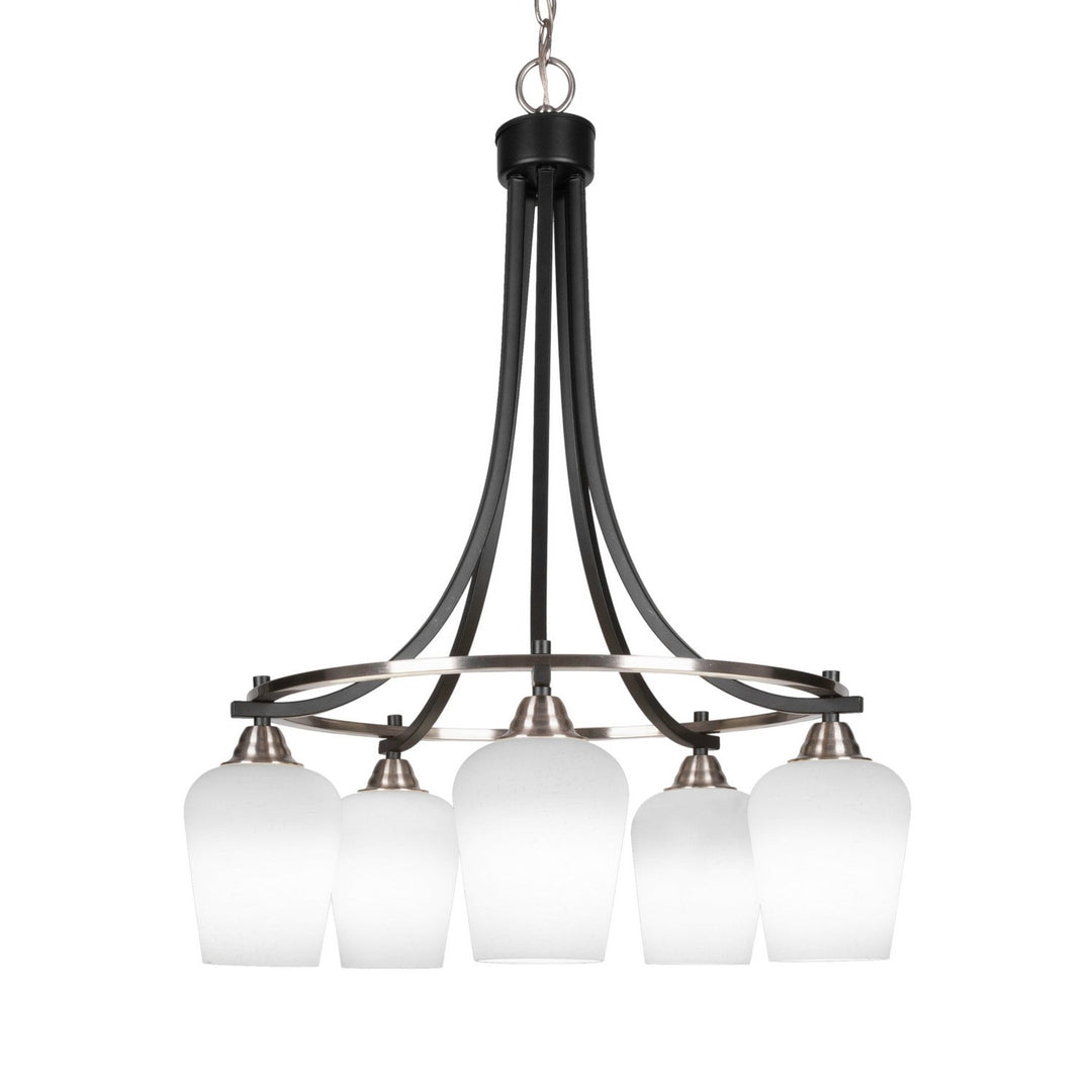 Toltec Paramount 3415-mbbn-211 Chandelier Light - Matte Black & Brushed Nickel