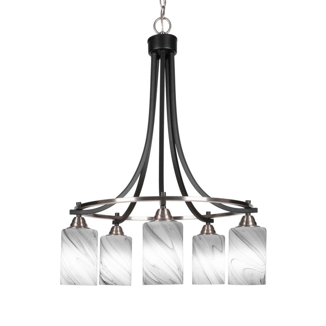 Toltec Paramount 3415-mbbn-3009 Chandelier Light - Matte Black & Brushed Nickel
