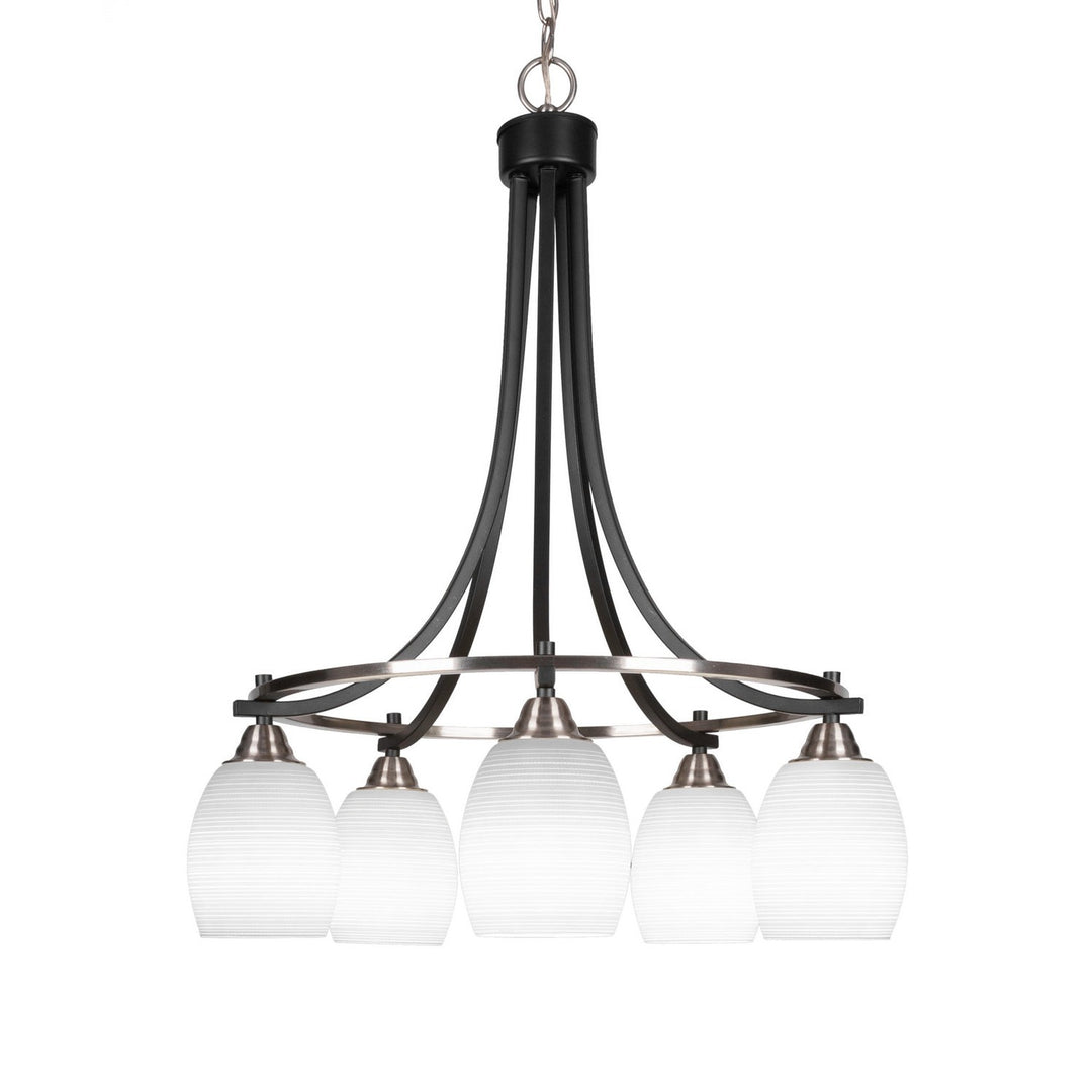 Toltec Paramount 3415-mbbn-4021 Chandelier Light - Matte Black & Brushed Nickel