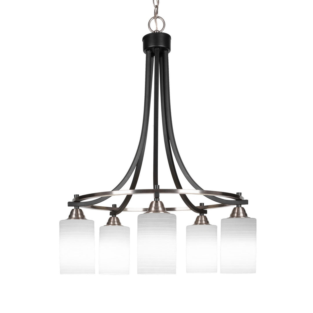 Toltec Paramount 3415-mbbn-4061 Chandelier Light - Matte Black & Brushed Nickel