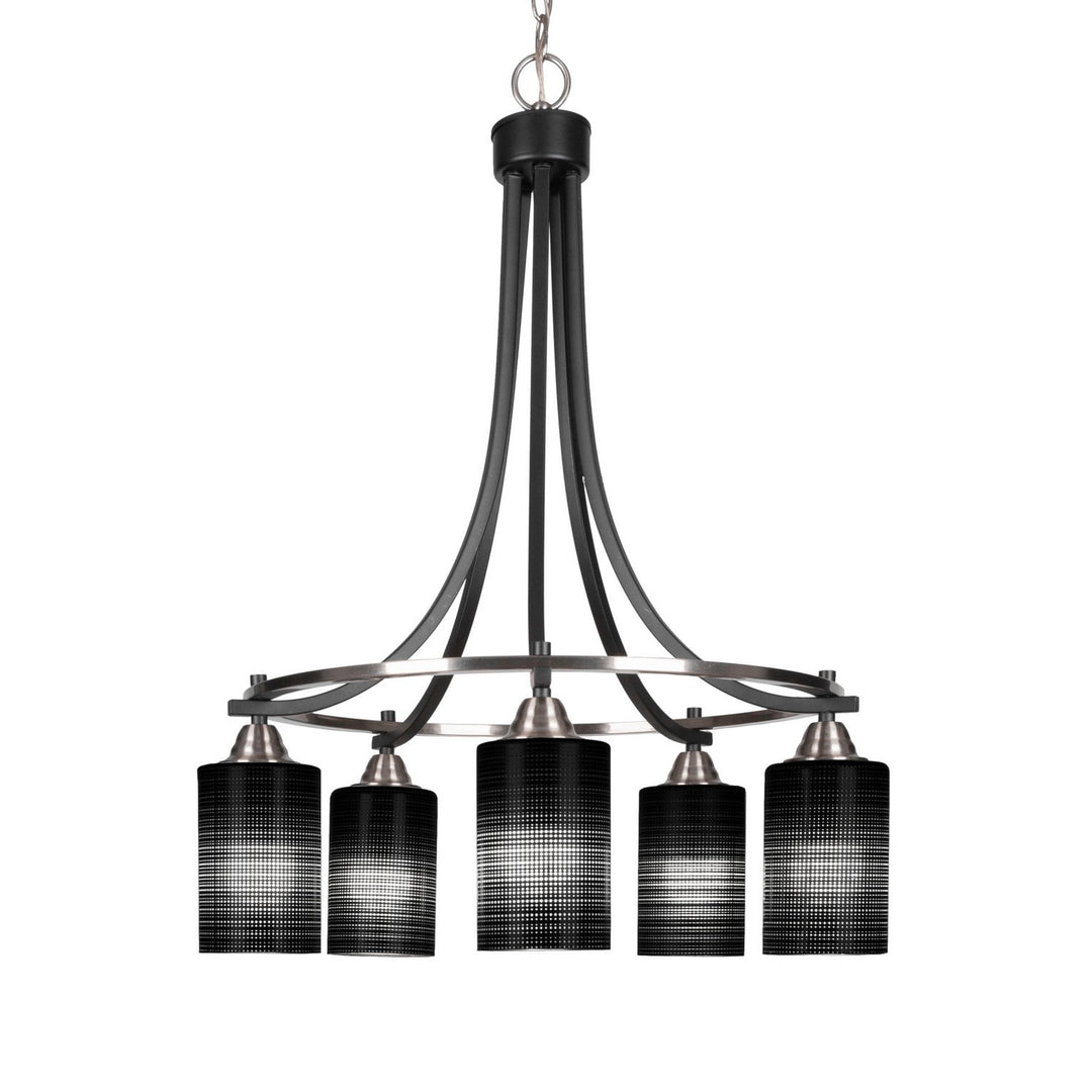 Toltec Paramount 3415-mbbn-4069 Chandelier Light - Matte Black & Brushed Nickel