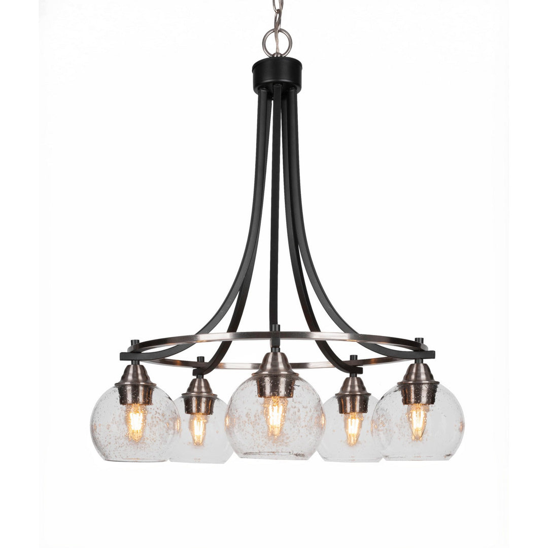 Toltec Paramount 3415-mbbn-4100 Chandelier Light - Matte Black & Brushed Nickel