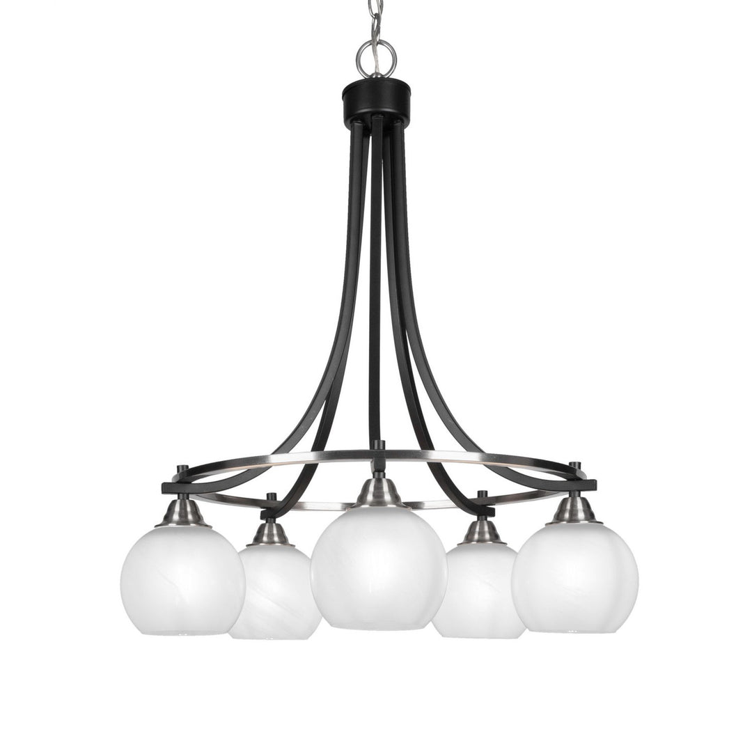 Toltec Paramount 3415-mbbn-4101 Chandelier Light - Matte Black & Brushed Nickel