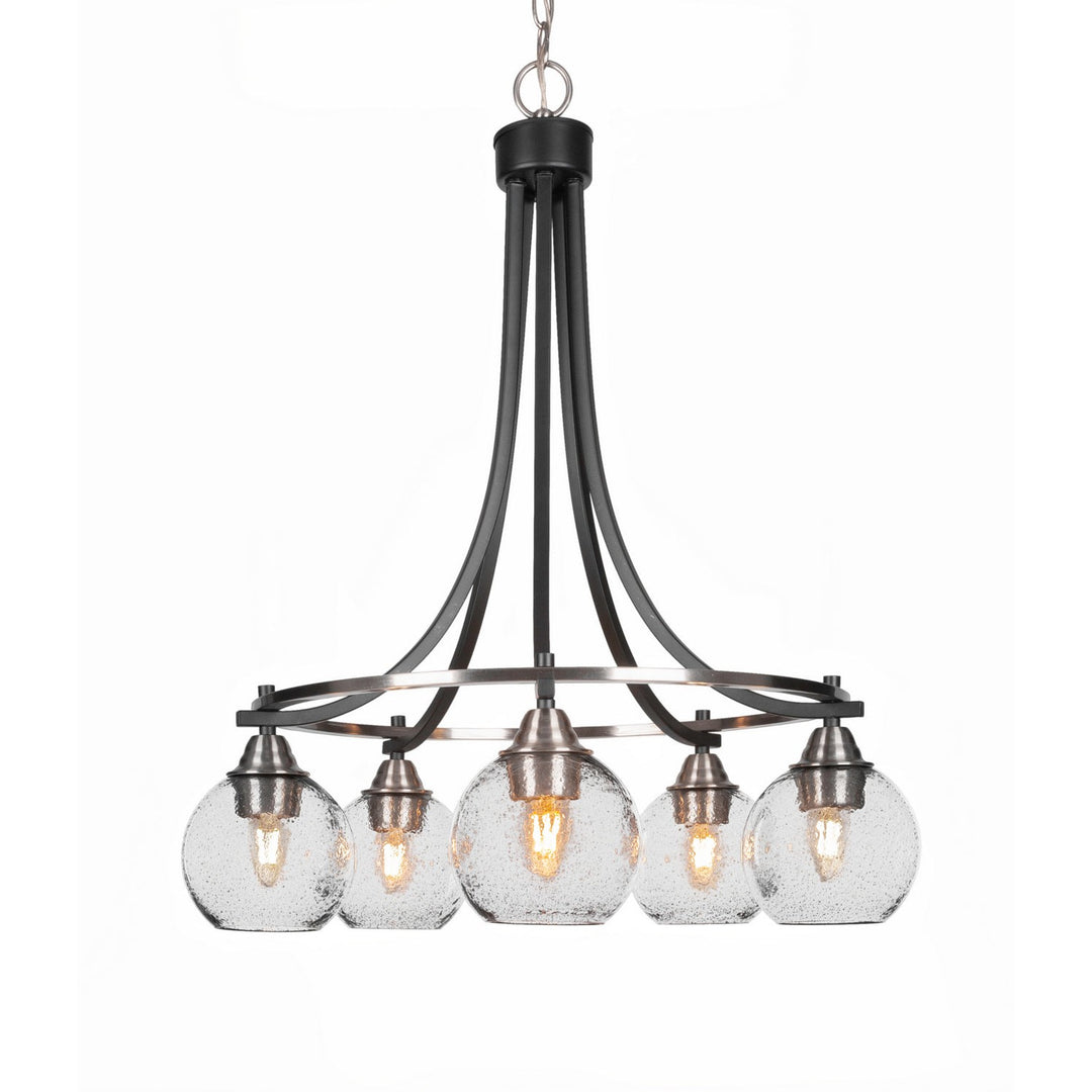 Toltec Paramount 3415-mbbn-4102 Chandelier Light - Matte Black & Brushed Nickel