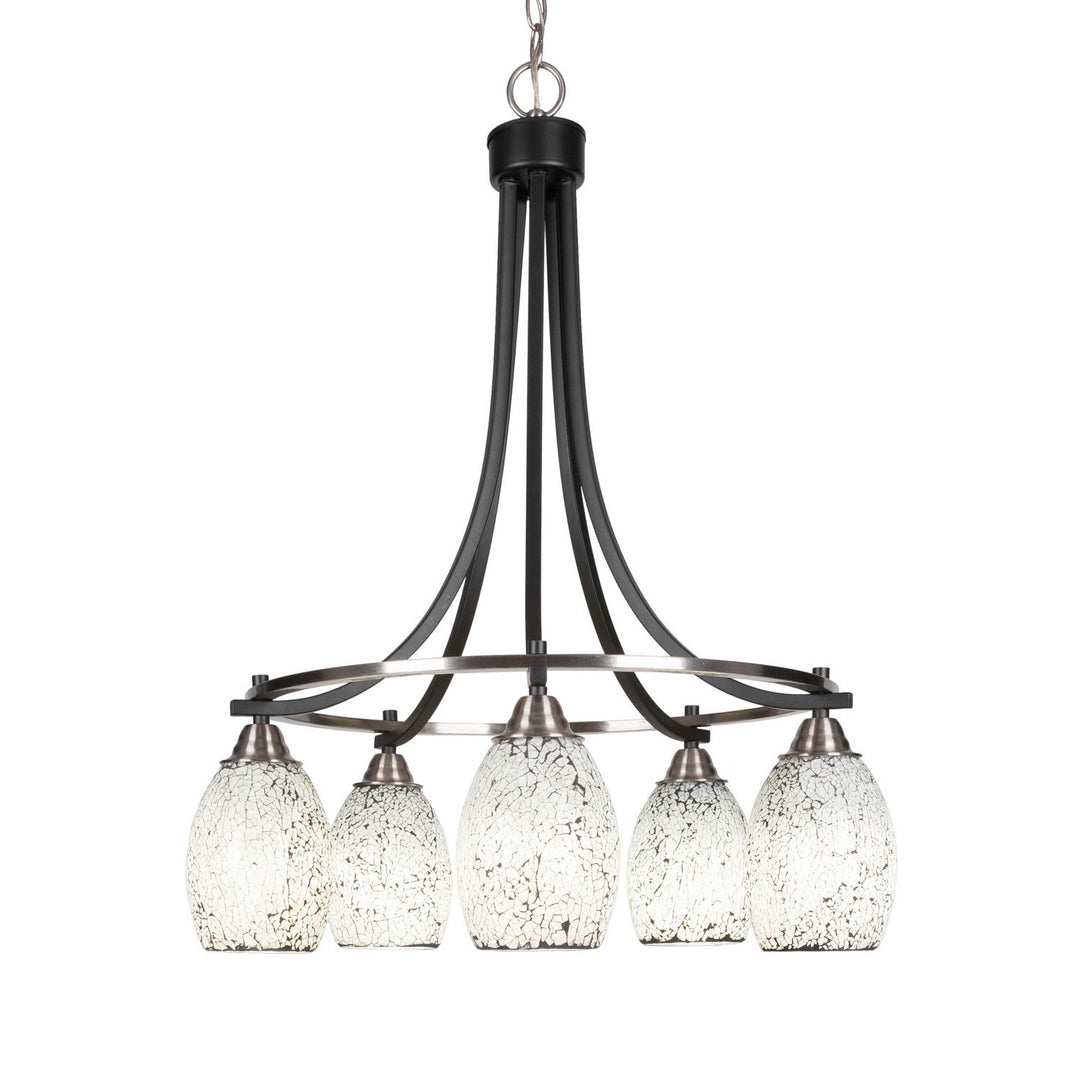 Toltec Paramount 3415-mbbn-4165 Chandelier Light - Matte Black & Brushed Nickel