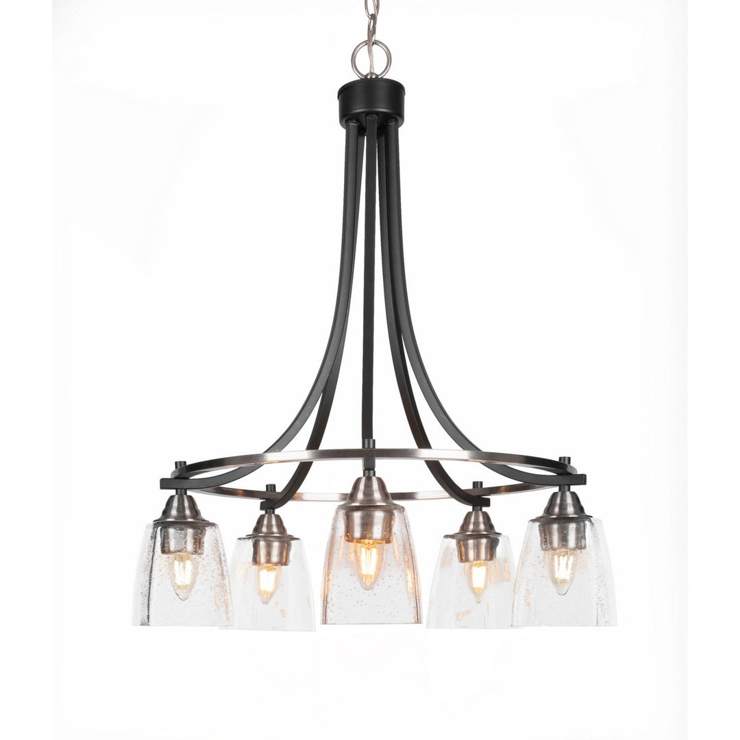 Toltec Paramount 3415-mbbn-461 Chandelier Light - Matte Black & Brushed Nickel
