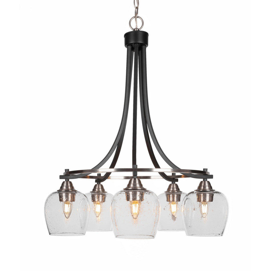Toltec Paramount 3415-mbbn-4810 Chandelier Light - Matte Black & Brushed Nickel